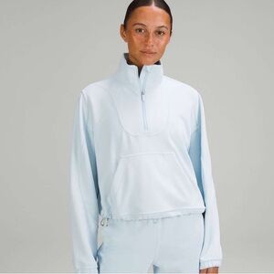 ISO, Lululemon Softstreme Powder Blue Half Zip